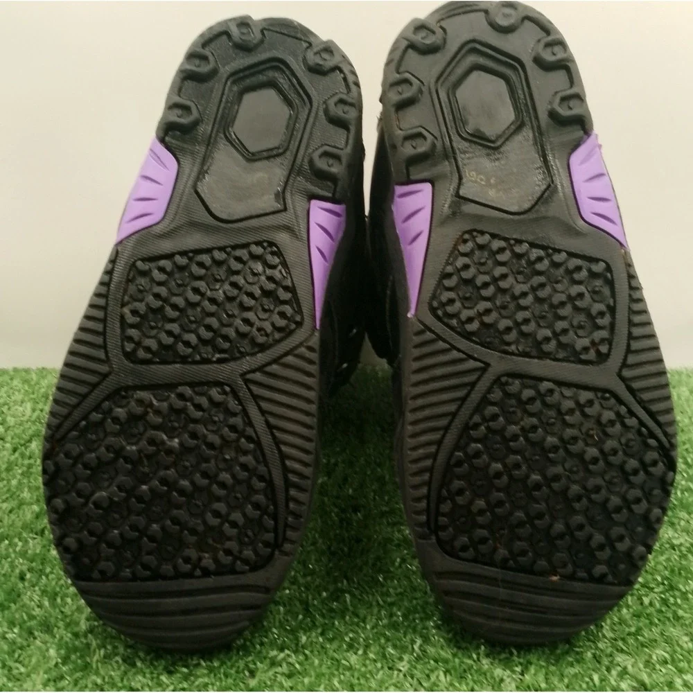 LIQUID Mini Cirrus Snowboard Boots Youth Size 6 Black Purple Snow Shoes Straps